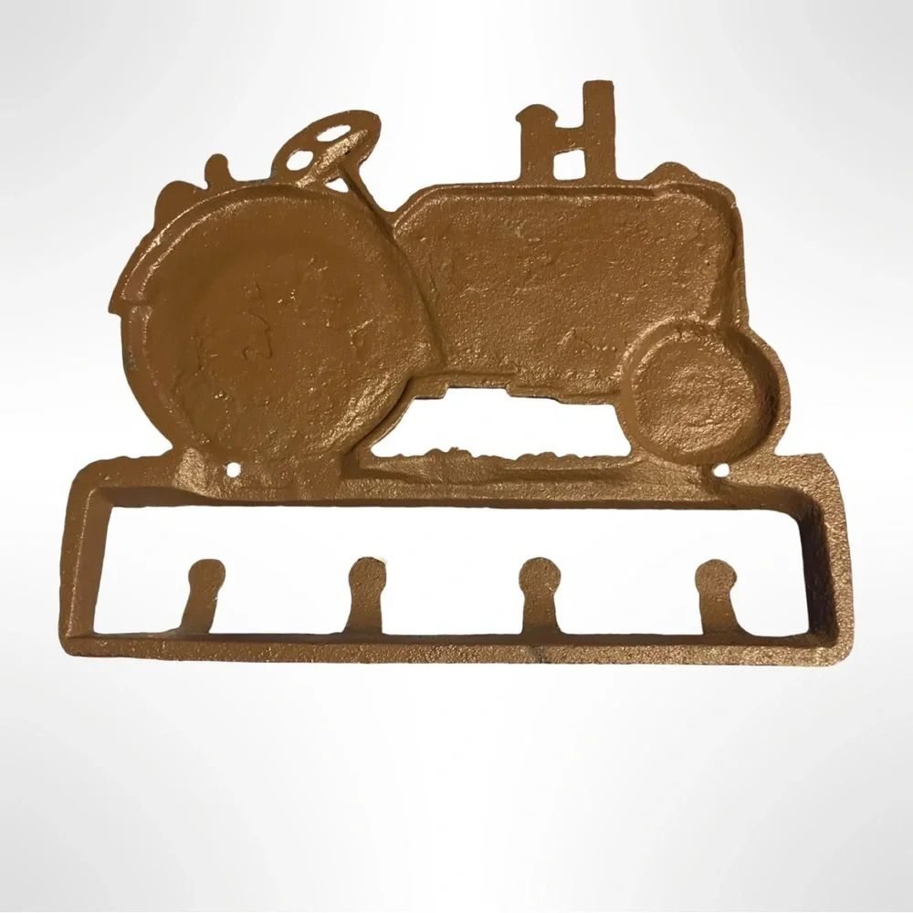 Brown‎ Cast Iron Tractor. Key Holder. Rustic Farmhouse Decor